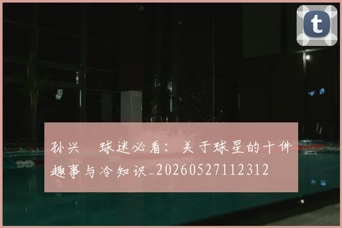 孙兴慜球迷必看：关于球星的十件趣事与冷知识_20260527112312